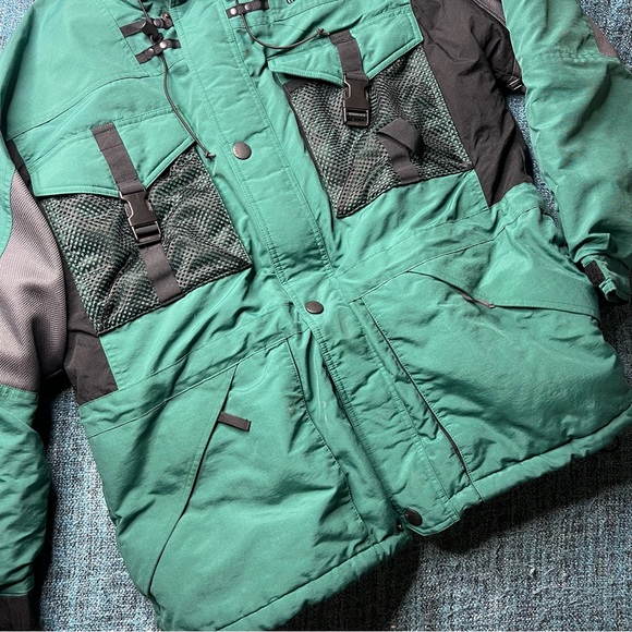 Vintage Obermeyer Everest Winter Ski Snow Jacket in Green Black - Picture 3 of 11